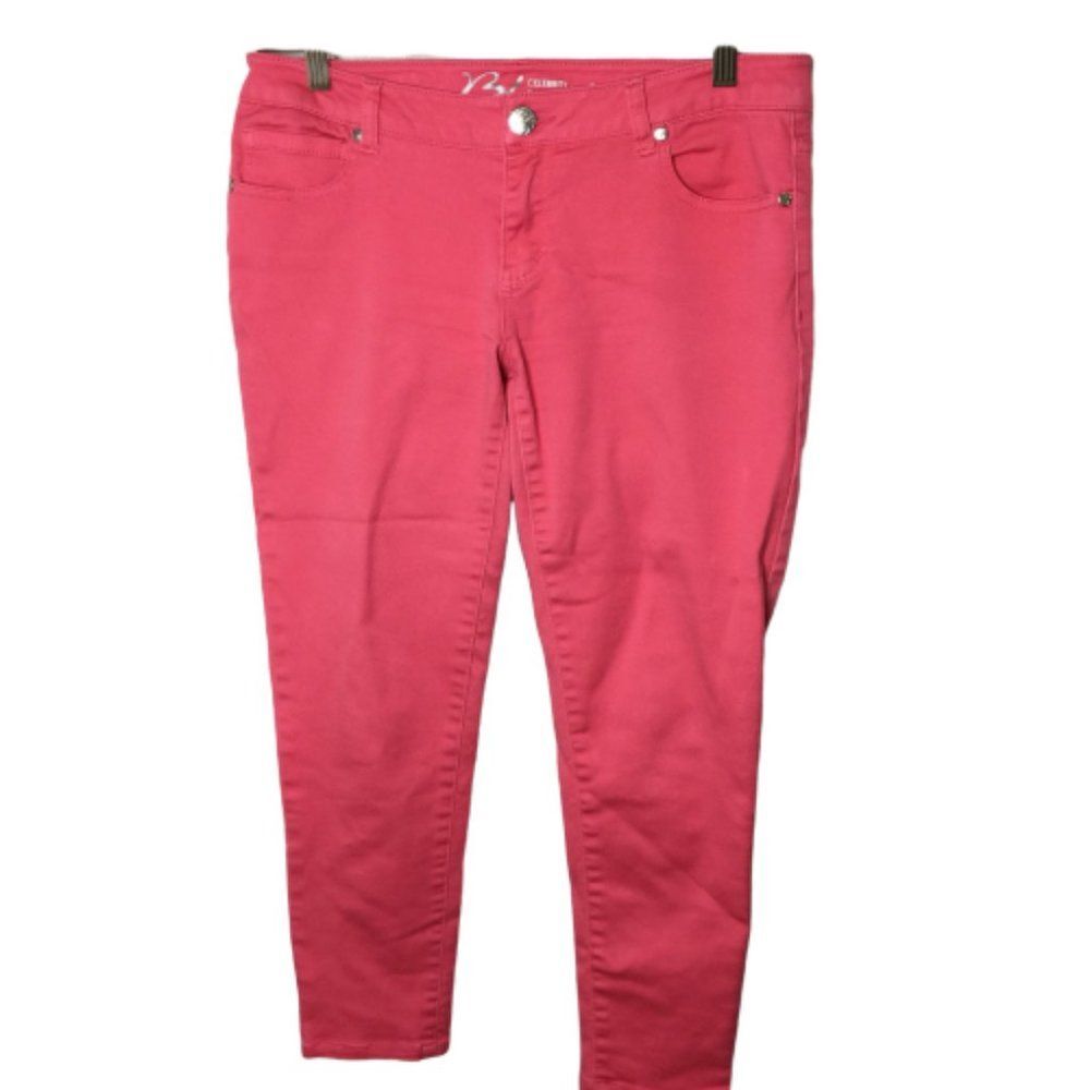 Celebrity Blues Stretch Pink Stretch Cropped Ankle Casual Classic Jeans 11